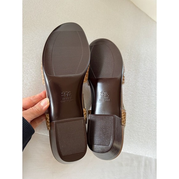 NEW SAS Suntimer-C Beige Croc Leather Tripad Comfort Sandals Sz 10.5N - Picture 8 of 8